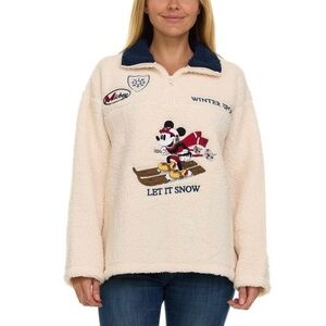 Mickey MouseWomen's quarter-zip pullover with winter-theme